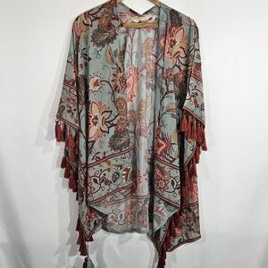 Soft Surroundings Womens Duster Kimono One Size Floral